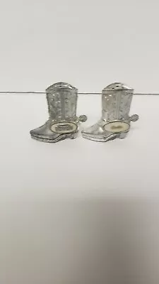 Vintage Cowboy Cowgirl Salt And Pepper Shakers Boots Dallas Texas Japan • $11.50