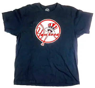 Mint 47 BRAND RETRO MLB NEW YORK YANKEES Stitched Logo NAVY BLUE T-SHIRT SIZE XL • $24