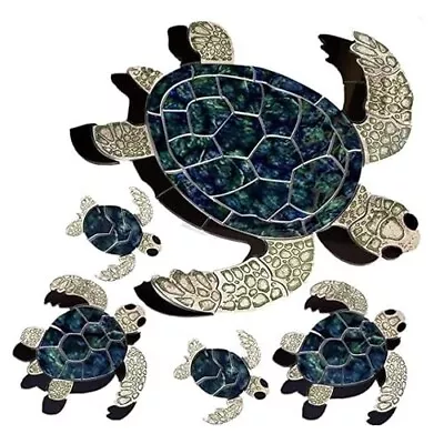 Green Sea Turtle Family Porcelain Pool Mosaic Tiles Mosaics For Bottom Of Pool. • $399.99