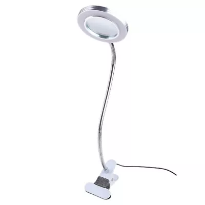 8X Magnifying Glass Lamp With Light Magnifier Light With Clip Adjustable Desktop • £16.80