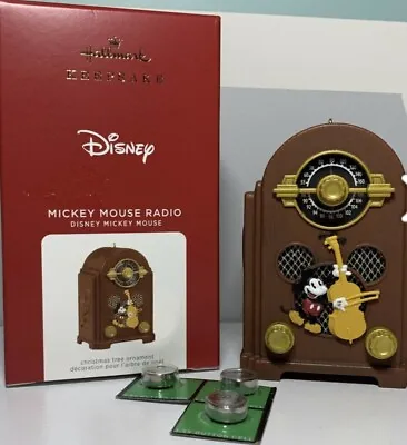 Hallmark Disney MICKEY MOUSE RADIO 2021 Keepsake Light Sound Ornament Magic NIB • $19.88