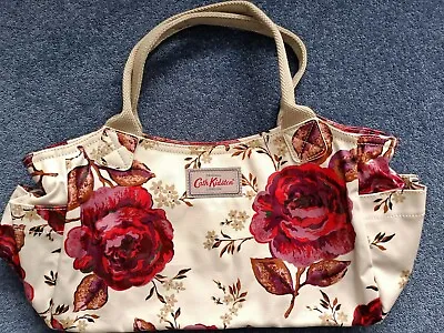 Cath Kidston Day Bag Jacquard Rose Oil Cloth Handbag Shoulder Tote • £34.99