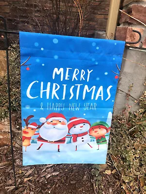 Merry Christmas & Happy New Year Double Sided Garden Flag Banner 12 X18  • $10.04