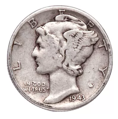 1943-P Mercury 90% Silver Dime G Or Better “Best Value On EBay” Free S&H W/Track • $3.99