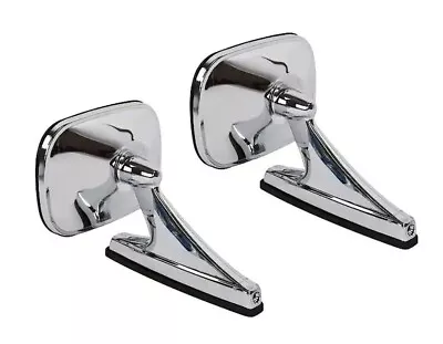 Vintage Style Chrome Rectangle Mirrors Classic Musclecar Hotrod New Pair Lh & Rh • $69.95