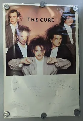Vintage 1987 The Cure Kiss Me Era CUP001 Brockum  Signed  Poster 36 X 24 • $67.43