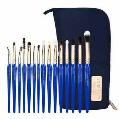 $130 • Buy Bdellium Tools Golden Triangle Eyes Only 15pc Makeup Brush Set With Pouch