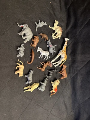 $7.50 • Buy 18 Vintage Toy Animals, Plastic, Farm, Zoo, Wildlife Safari, Mixes, Hong Kong