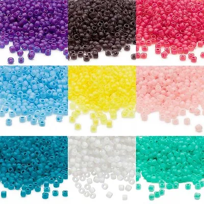 340 Matsuno Dyna-Mites 6/0 #6 Glass Seed Beads With A Matte Color Lined Hole • $3.57