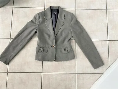 $34.99 • Buy Ladies Ojay Jacket Size 8 Grey Waisted Feature Stitching Long Sleeve Fully Lined
