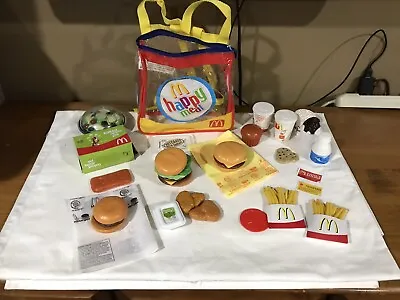 CDI McDonald’s Ronald McDonald Happy Meal Backpack Play Food Set 40+ Pieces • $100