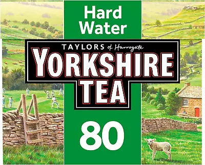 Yorkshire Tea Hard Water 80 Tea Bags Pack Of 5 Total Of 400 Bags • £23.34