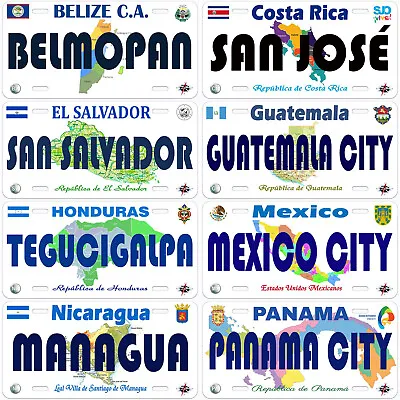 Central America Countries And Capital City Novelty Car License Plate • $17.89