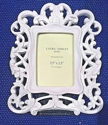 LAURA ASHLEY BLUSH PINK ORNATE SCROLL PICTURE FRAME 2.5 (w) X 3.5 (h) WITH GLASS • £13.25