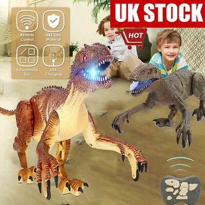 Remote Control Dinosaur Toys Big Walking Dinosaur Robot W/Simulation RC Toys • £16.99