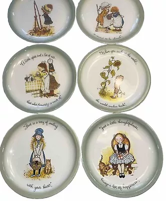 Holly Hobbie Vintage 1972 Collector's Edition 10  Dinner Plates Lot Of 6 • $59.99