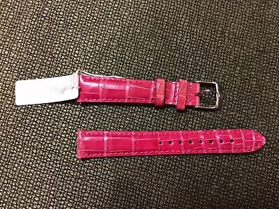 Michele 16MM Alligator Leather Strap - MS16AA010694 Hot Pink • $27.95