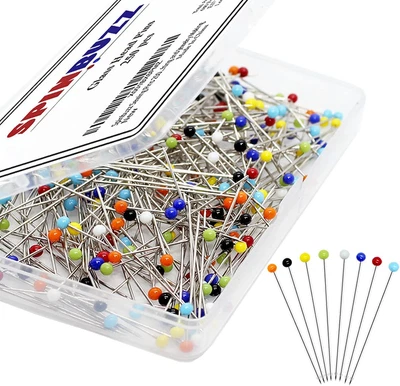 £4.59 • Buy SPINBUZZ Sewing Pins With Glass Heads 250 Pieces - 38 Mm Long, Straight For &