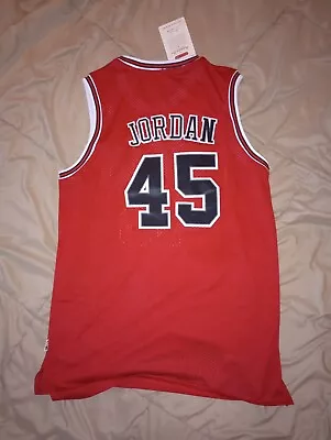 Large Chicago Bulls Michael Jordan #45 Red NBA Jersey Brand New   • $68.60