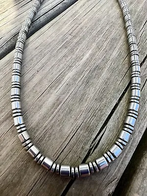 Men’s Women’s Silver 100% Magnetic Therapy Hematite Bracelet Anklet Necklace • $34.99