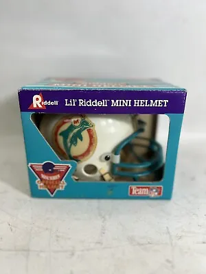 NFL Miami Dolphin’s Riddell Football Mini Helmet Size 3 5/8 Miniature • $24.48