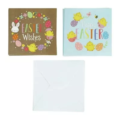 PACK OF 10 CUTE CHARACTER HAPPY EASTER GREETINGS CARDS Chicks And Bunny  • £3