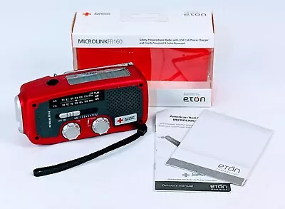 Eton American Red Cross FR160 Microlink Self-Powered AM FM Weather Radio W Light • $18.95