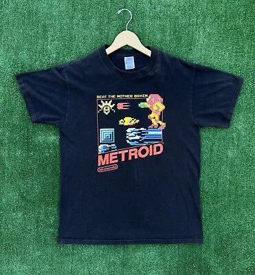 Vintage Metroid Nintendo NES Video Game Cover T Shirt Samus Mens M Delta • $29.99