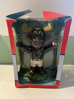 MOOSE MASCOT Seattle Mariners 8  Baseball Nodder Bobblehead MIB • $36.99