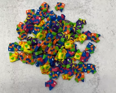 100 Mini Fish Shaped Erasers Teacher Supply Sorting Math Counter Rewards • $10.99