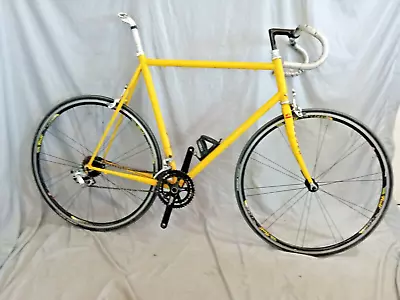 1990? LeMond Vintage Road Bike 62cm X-Large Rolf Vector Carbon Fork Steel Yellow • $237.64