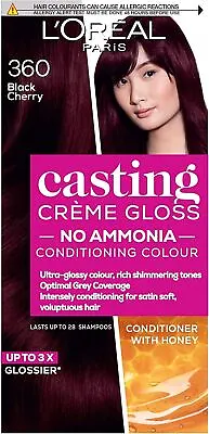 £14.99 • Buy L'Oreal Casting Creme Gloss Semi-Permanent Hair Colour Dye - 360 Black Cherry