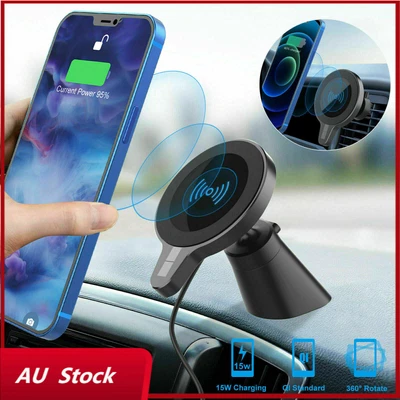 $23.53 • Buy Magnetic Wireless Car Charger Mount Holder For IPhone 12/12 Pro Max Mini Magsafe