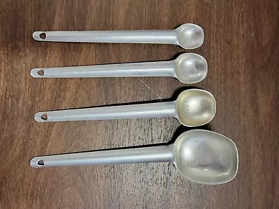 Vintage FOLEY Japan  Style  Long-Handle Measuring Spoons Set Of 4 Stainless • $19.99