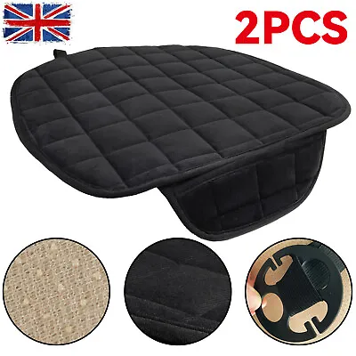 Universal 2X Car Front Row Seat Cover Pad Plush Lattice Protector Cushions Mat • £9.05