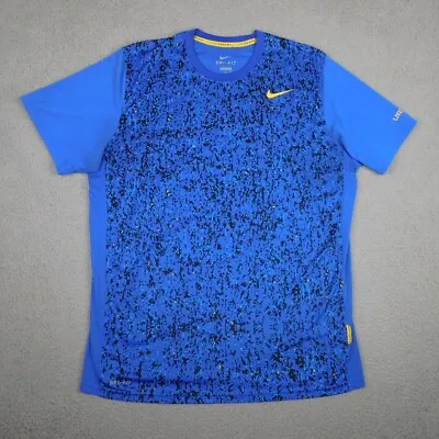 Nike Livestrong Shirt Mens XL Blue Dri-Fit TShirt Workout Gym Training Running • $17.95