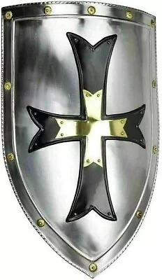 Medieval Templar Viking Crusader Warrior Metal Shield 28  Battle Knight Shield • $79.99