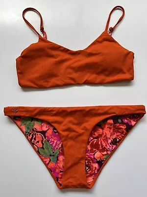 Maaji Reversible Bikini Medium Orange Floral • $30