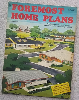 Foremost Home Plans 1972 Architecture Mid Century Modern House Plans Blueprints • $45