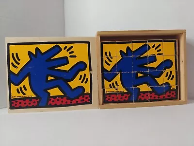 Keith Haring Stacking Game Wooden Build Block Art Figures Puzzle Vilac Vintage • $149.99