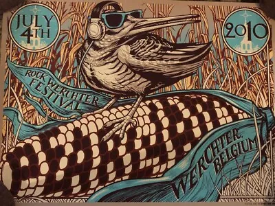 Pearl Jam Poster 2010 Munk One SE Werchter Belgium Rare • $129