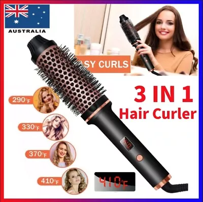 Curling Iron Brush Thermal Brush LCD Display Hair Volumizing Comb For Hair Style • $44.58