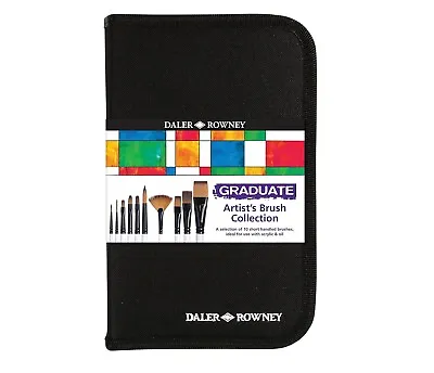 Daler Rowney Graduate Short Brush Zip Case 10 Pack • £19.49