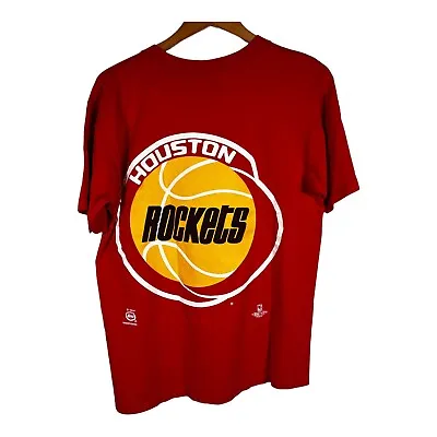 Vintage Houston Rockets T-Shirt Men's L USA Single Stitch. • $26.99