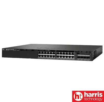 (USED) Cisco Catalyst 3650 24 Port PoE+ Ethernet Switch ( WS-C3650-24PS-E) • $450