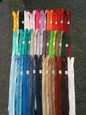 Nylon Zips No.5 Open-ended Multi-Colours. FREE DELIVERY • £2.15