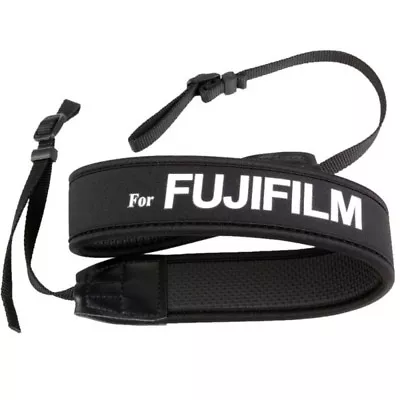 Neoprene Camera DSLR Film Universal Adjustable Strap Made For Fujifilm Black New • $8.25