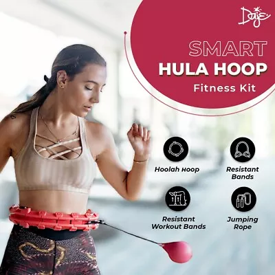 24/36 Knots Smart Hula Hoop Detachable Massage Exerciser Fitness+ Jump Rope+Band • $39