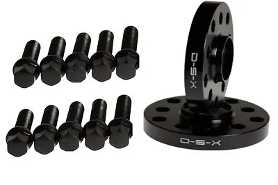 15MM BLACK Wheel Spacers 5x100 5x112 + CONICAL SEAT BOLTS For VW JETTA GOLF • $46.90