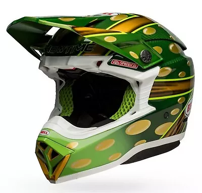 Bell Moto-10 Spherical McGrath Replica 22 MX Offroad Helmet Gold/Green • $919.95